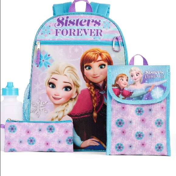 5 Piece Backpack Set Lunch Bag Frozen